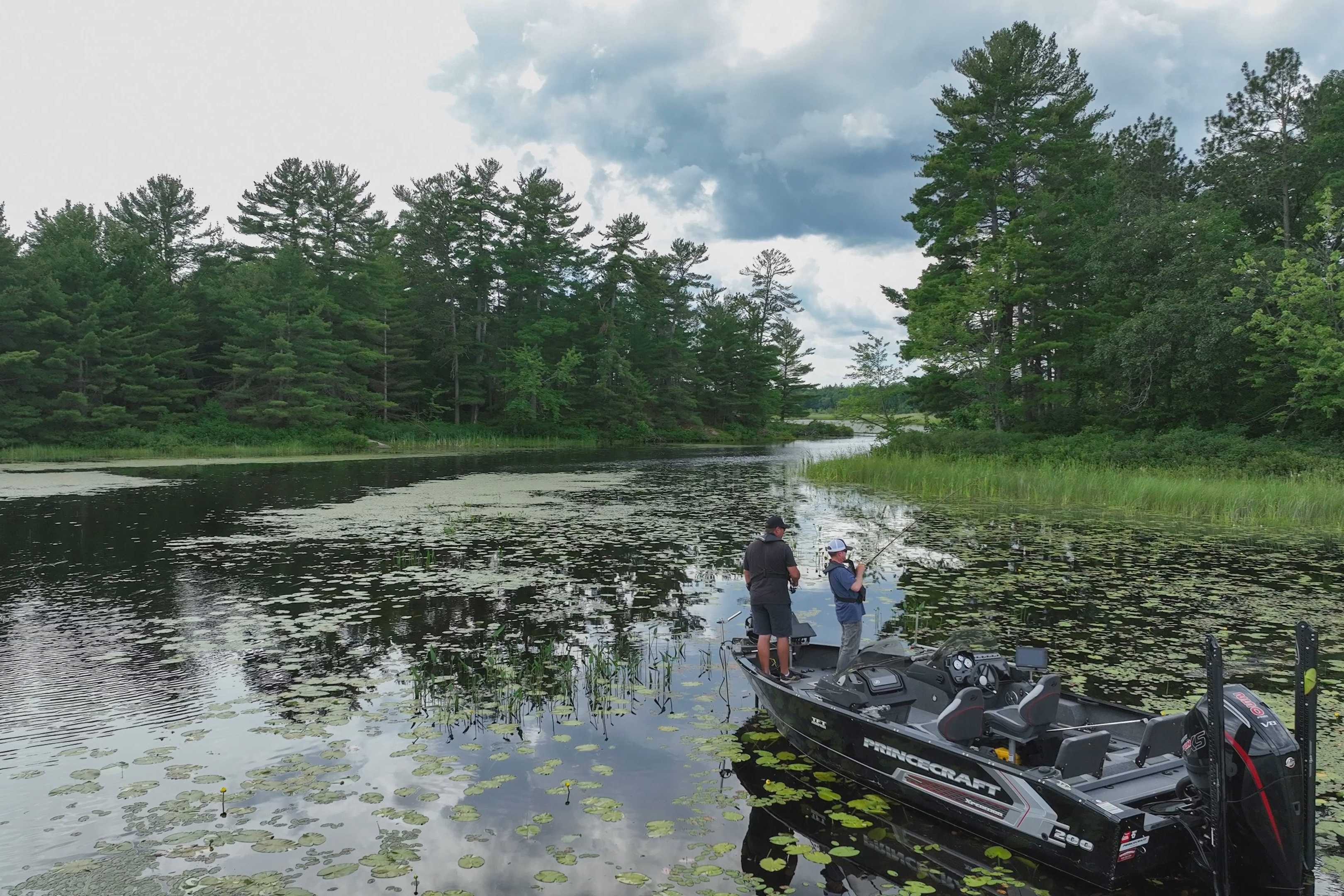 anglers fishing from a boat