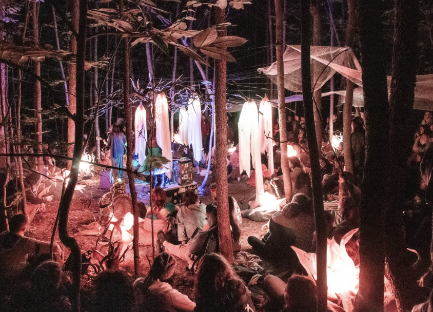 Art & Music installation in the woods