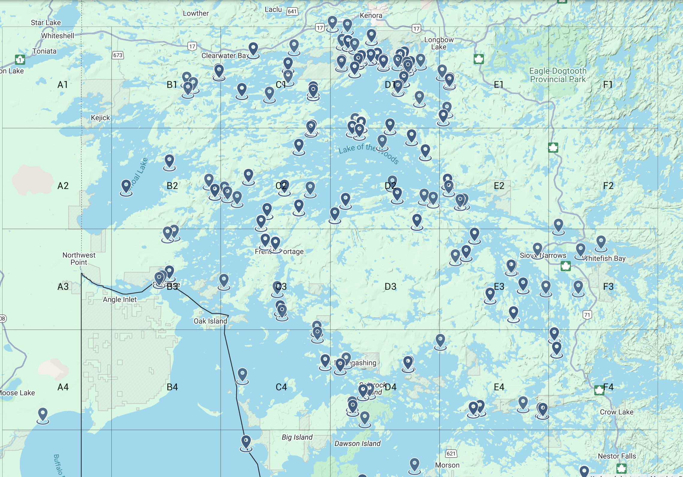 GPS locations of the paintings in LOTW Islands