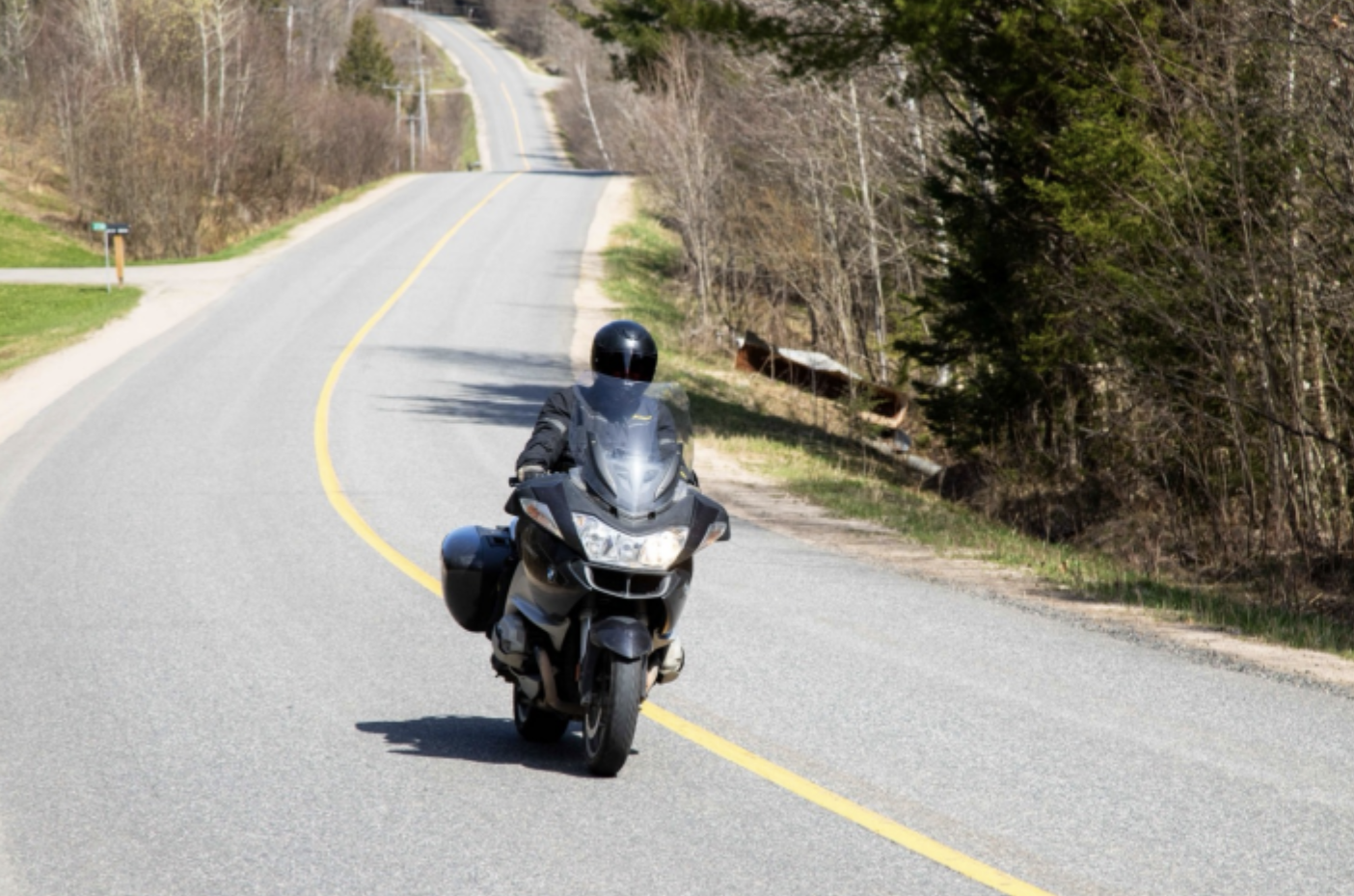 Early spring motorcycle riding in Ontario, Canada.