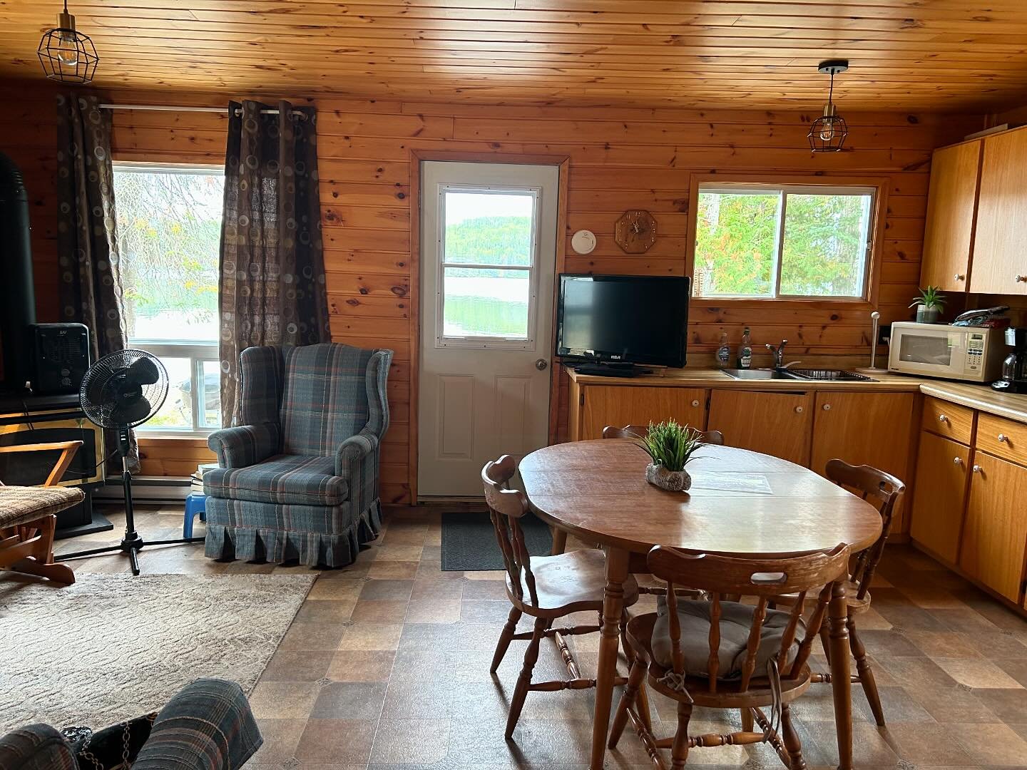 interior cabin at at poplar point camp northern ontario