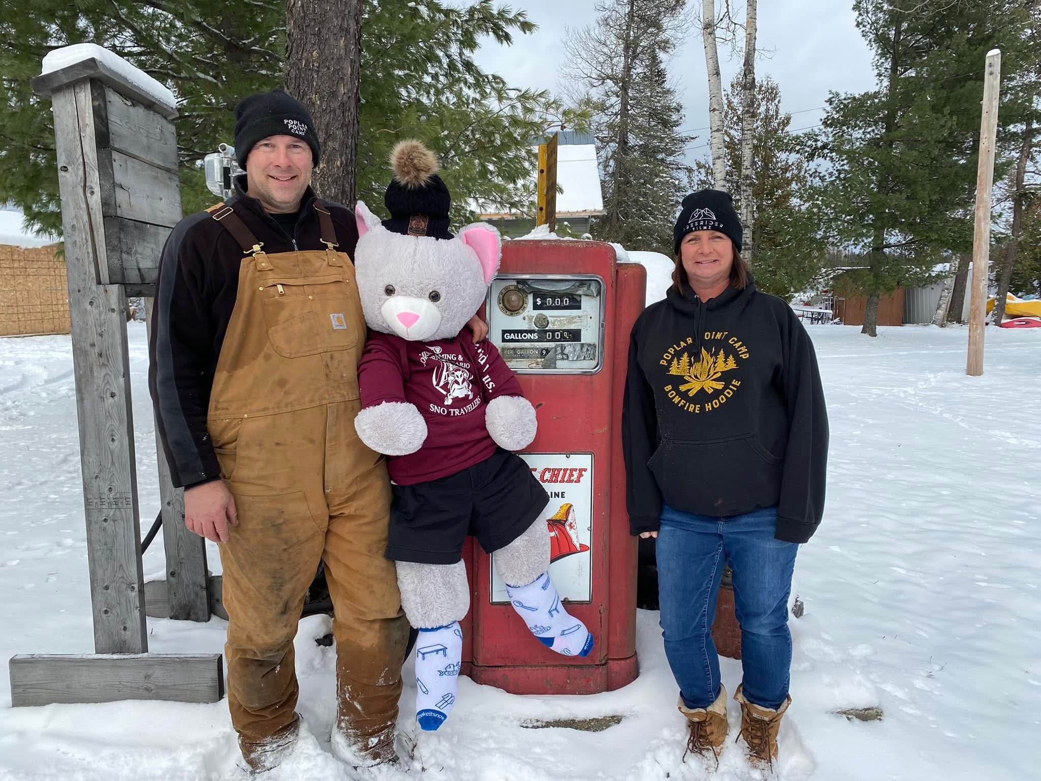 premium fuel for snowmobilers at poplar point camp northern ontario