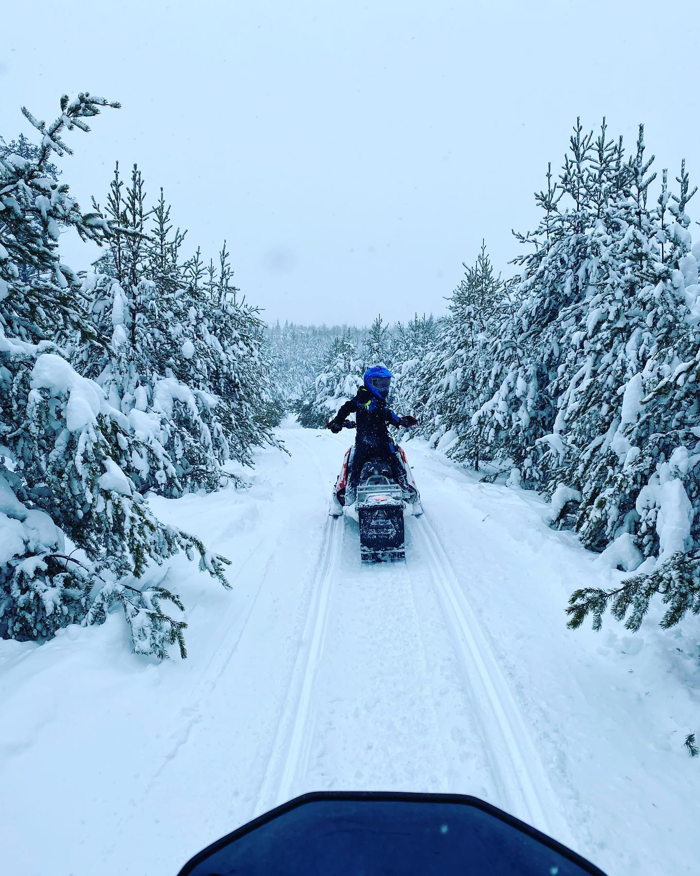 excellent snowmobile trails at poplar point camp