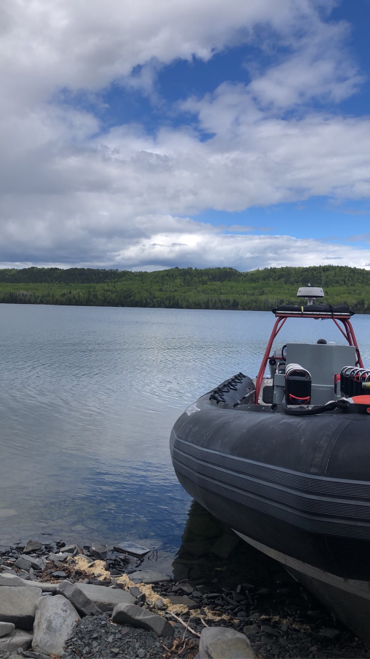 sail superior zodiac at Sawyers Bay, Sleeping Giant Provincial Park