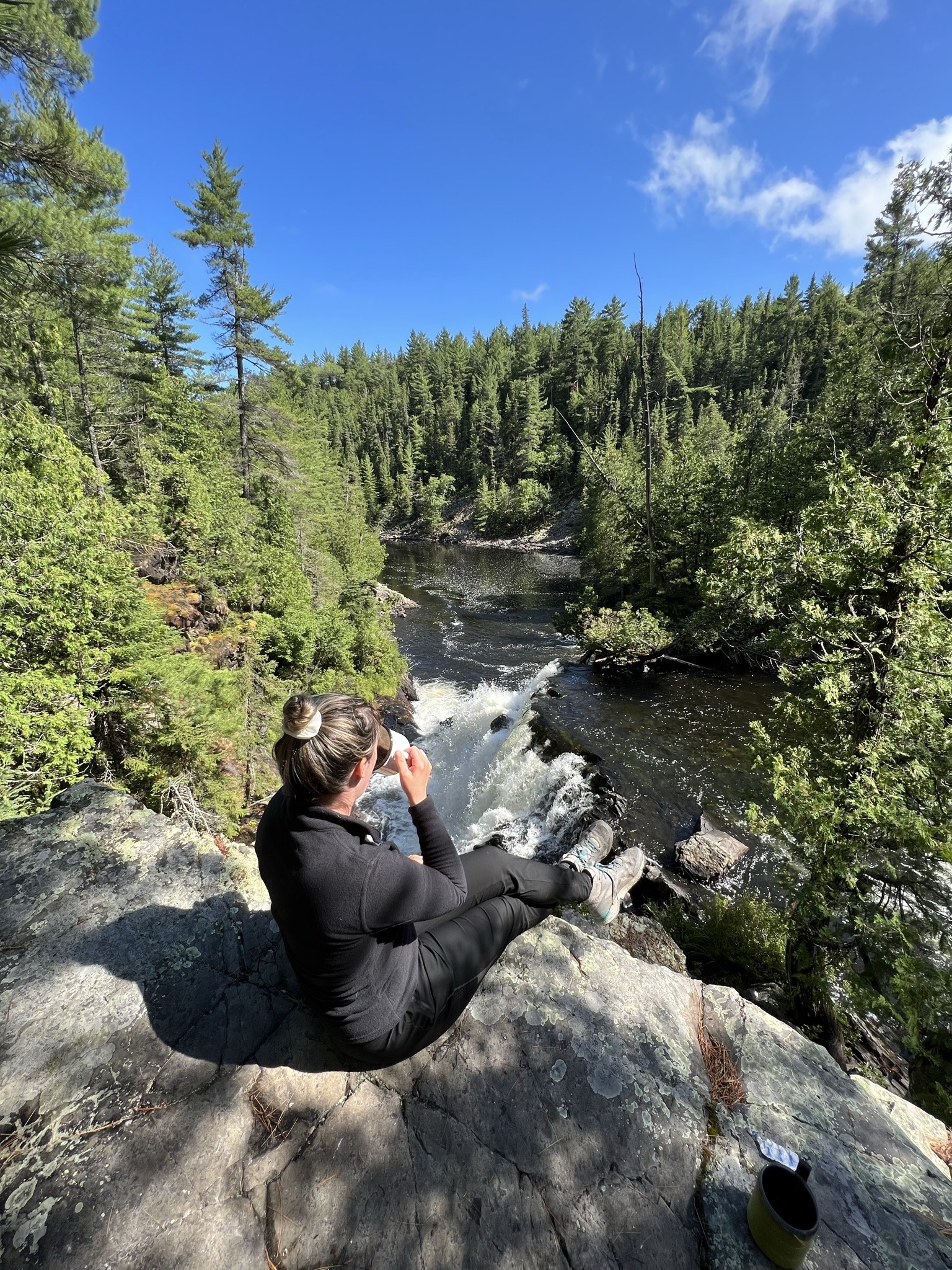 Coffee on top of a waterfall