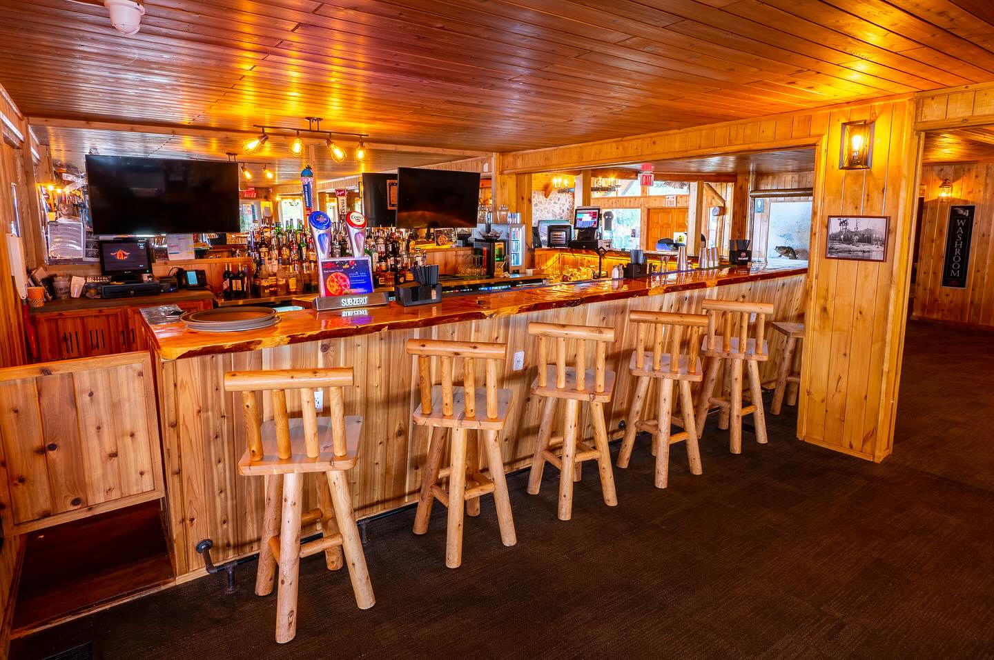 The bar at Totem Resorts in Sioux Narrows.