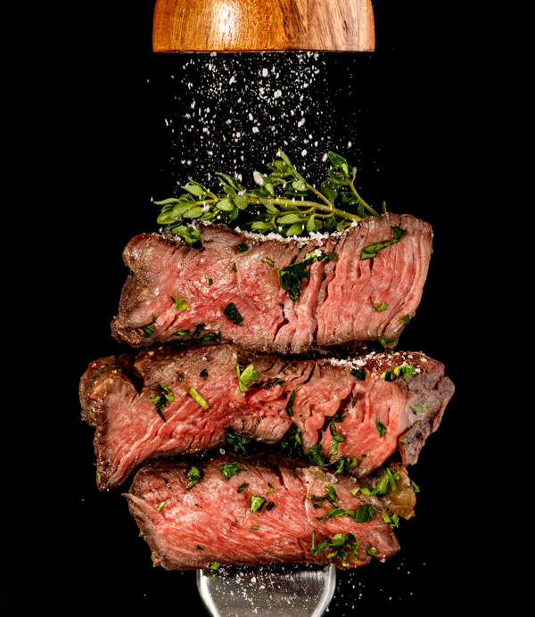 Exquisite steak dinner at La Place Rendez Vous.
