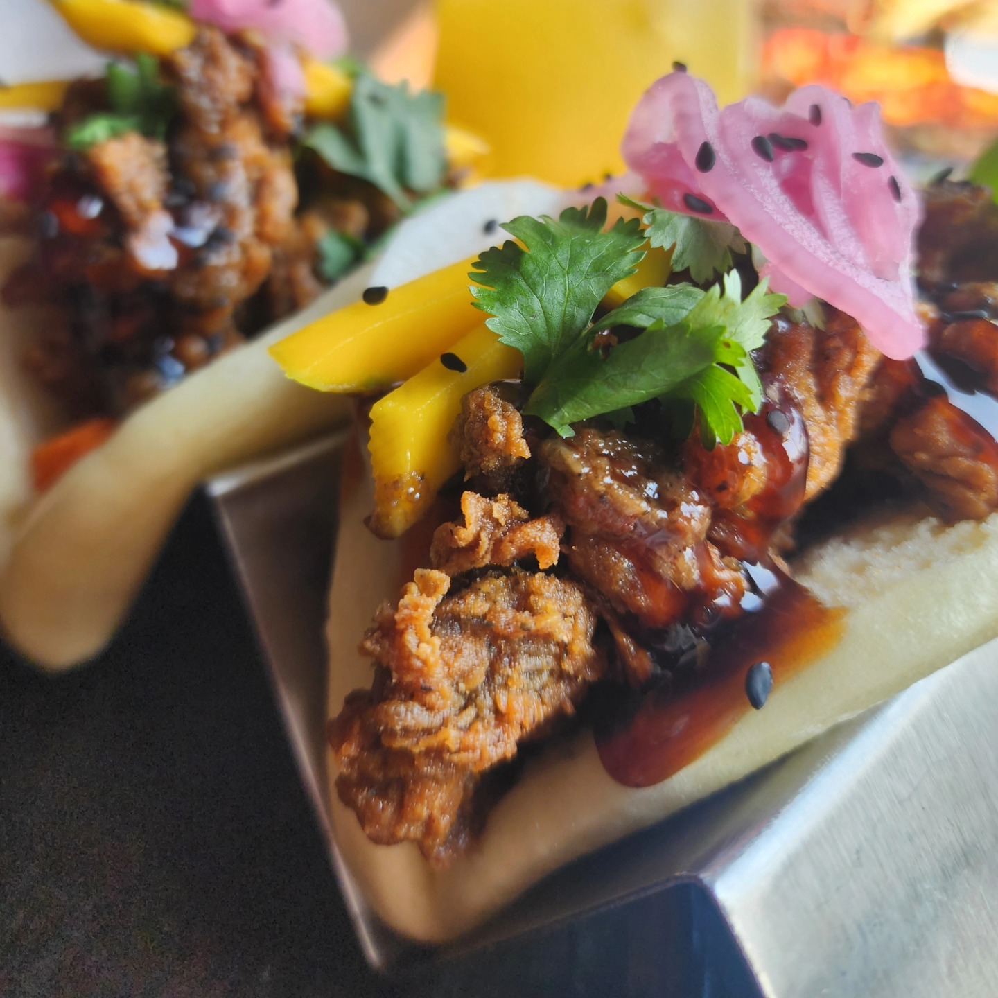 gourmet pork tacos with fresh ingredients