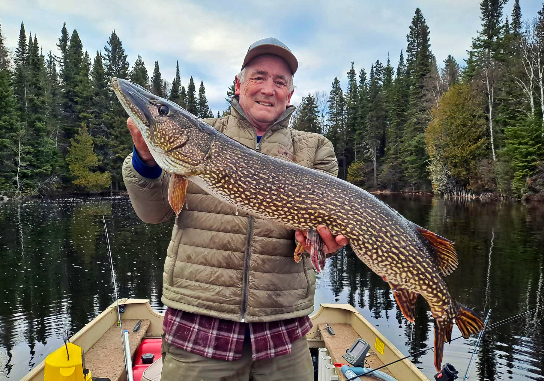 Fishing for pike at Lumberjack Lodge