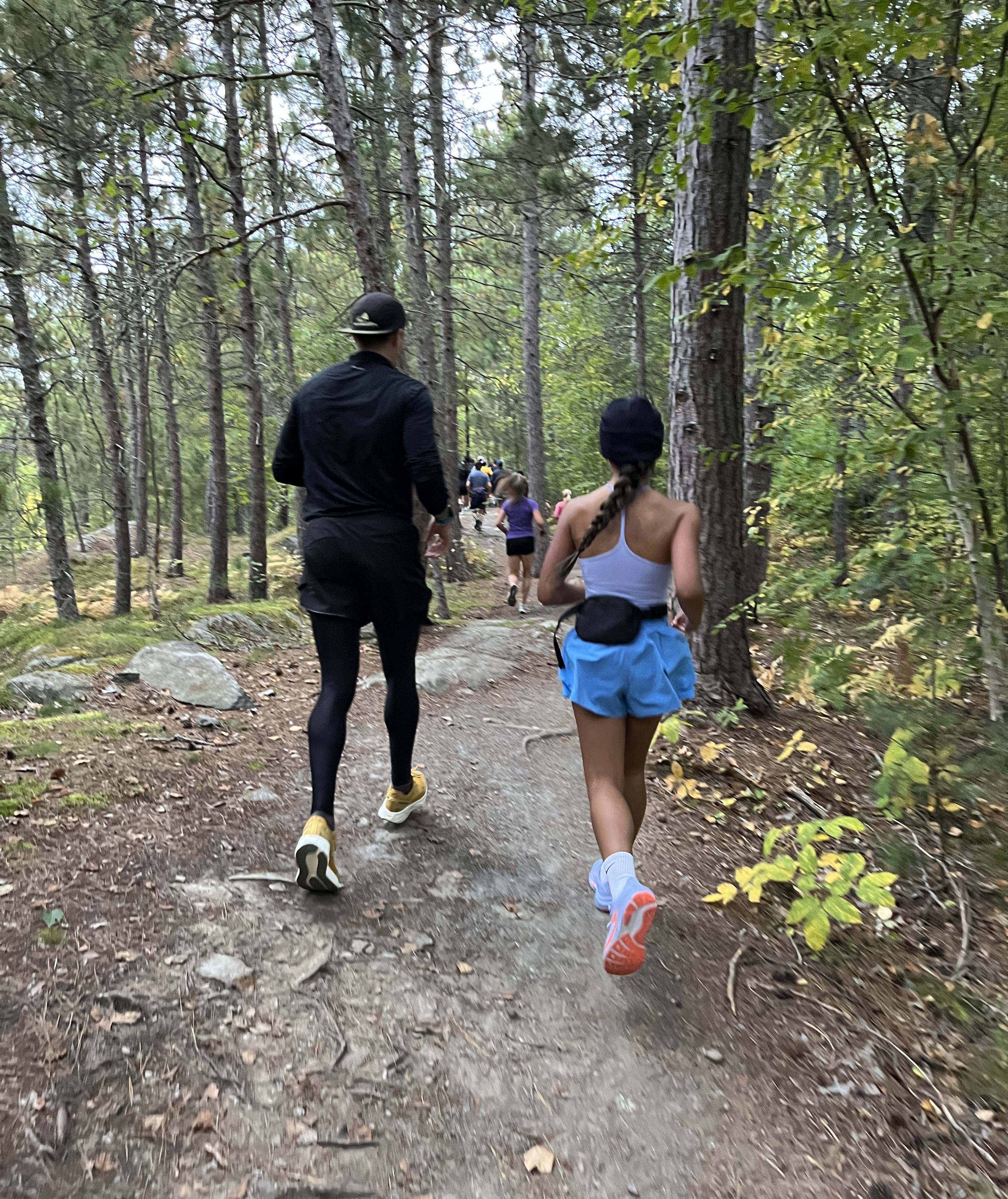 Runners on footpath 