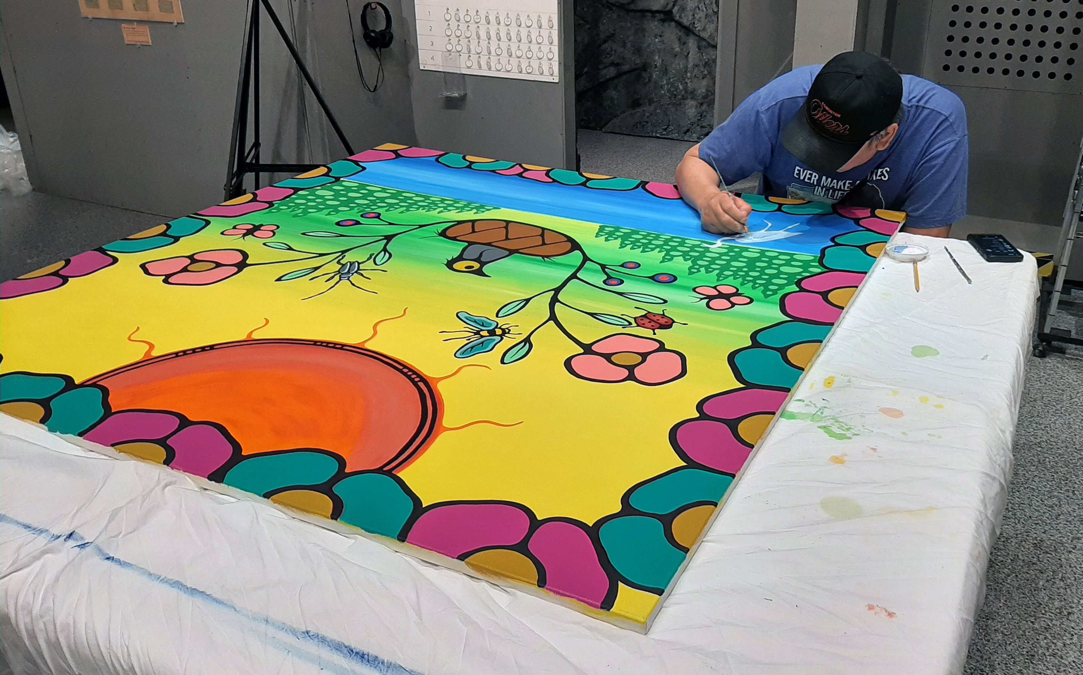 Woodland Art Mural in Red Lake