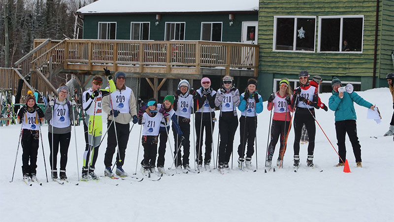 Have fun cross-countryskiing at Mount Evergreen Trails.