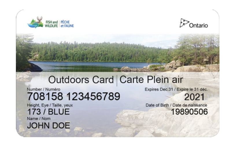 Ontario Outdoors card.