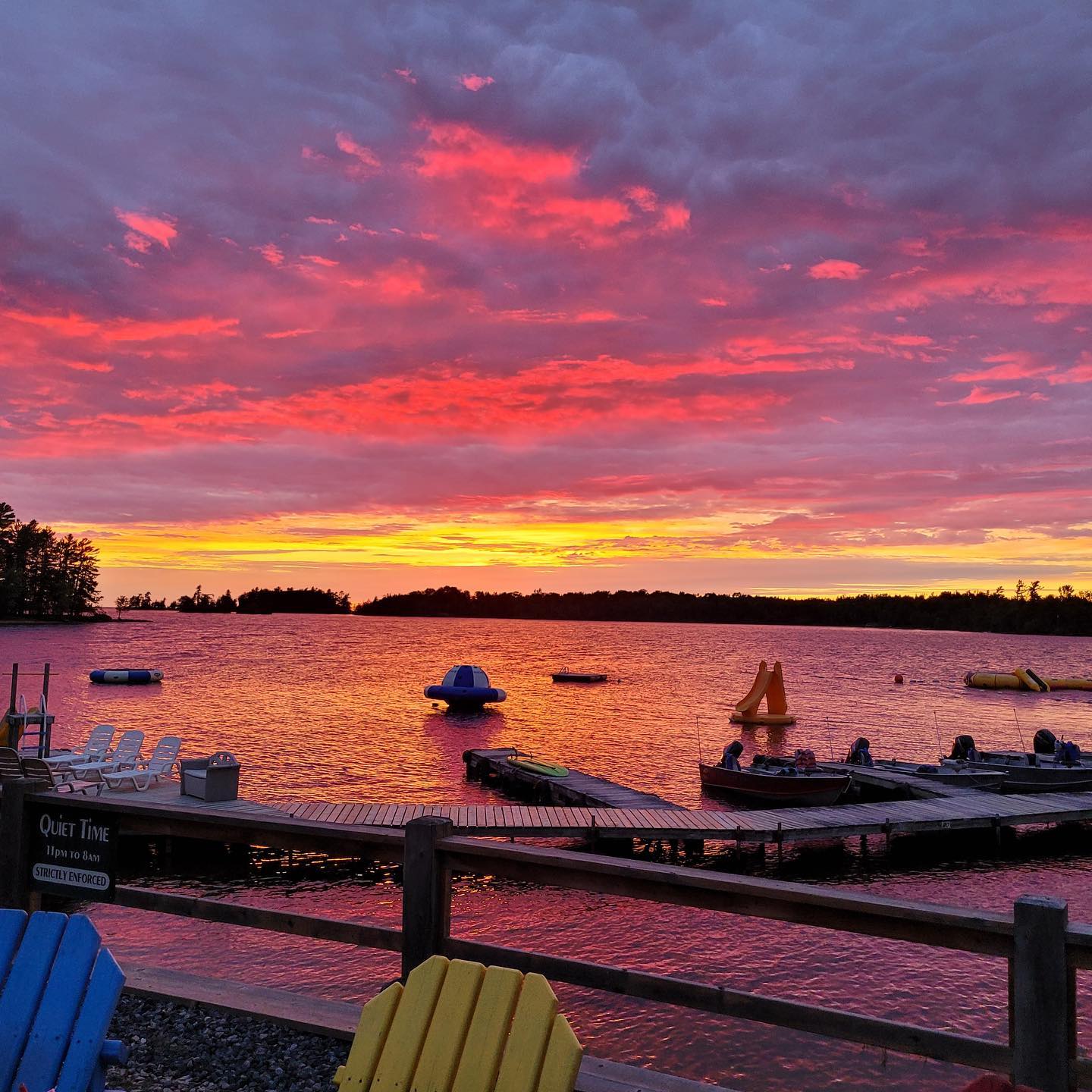 glen echo lake sunset