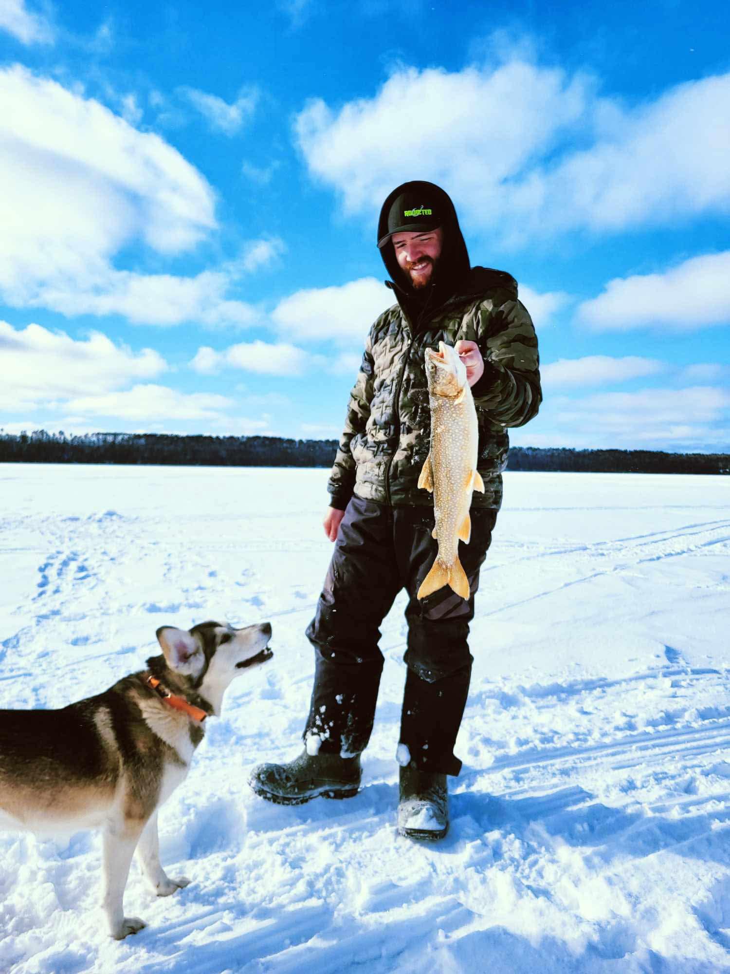 Ice Fishing at Crystal Beach Resort near Atikokan