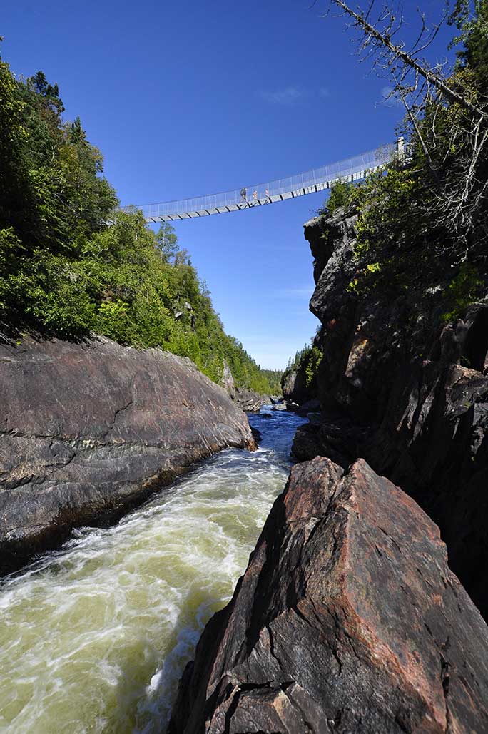white river suspension bridge