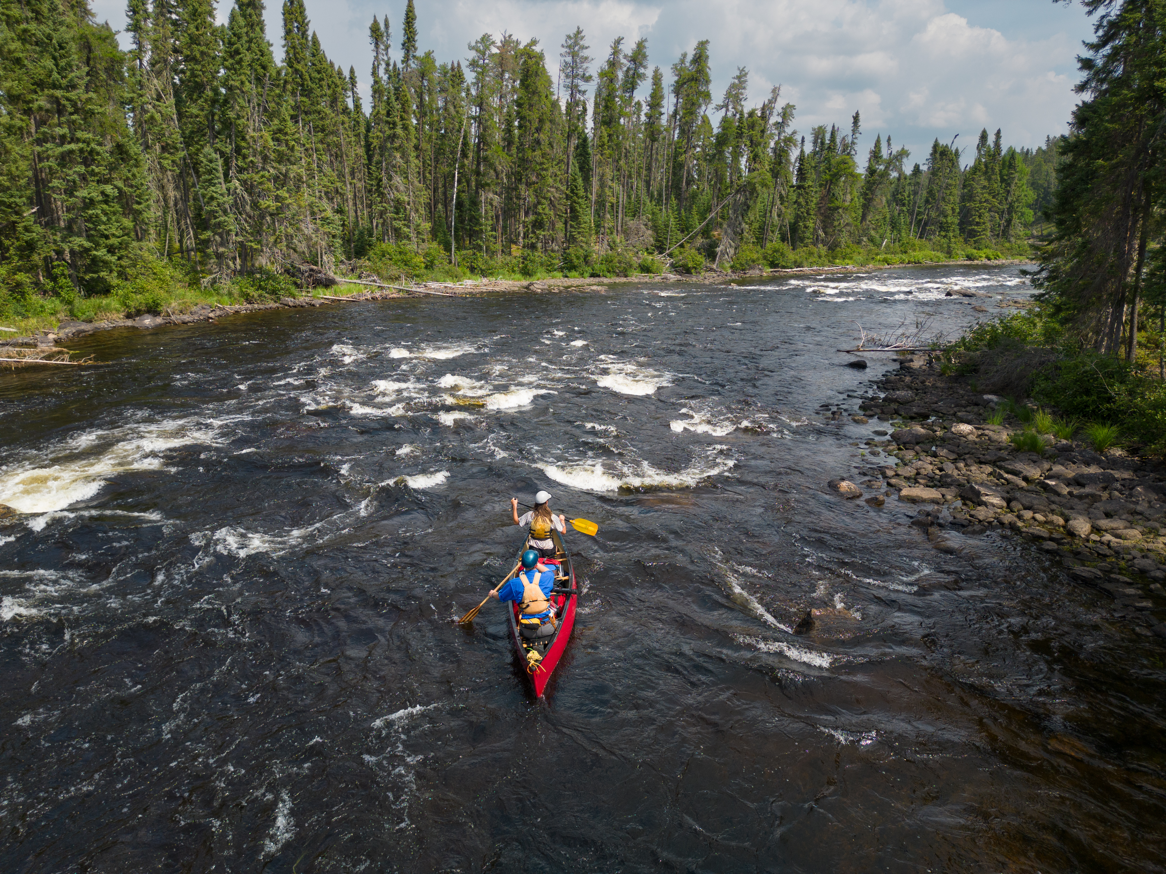 Light white water canoeing.