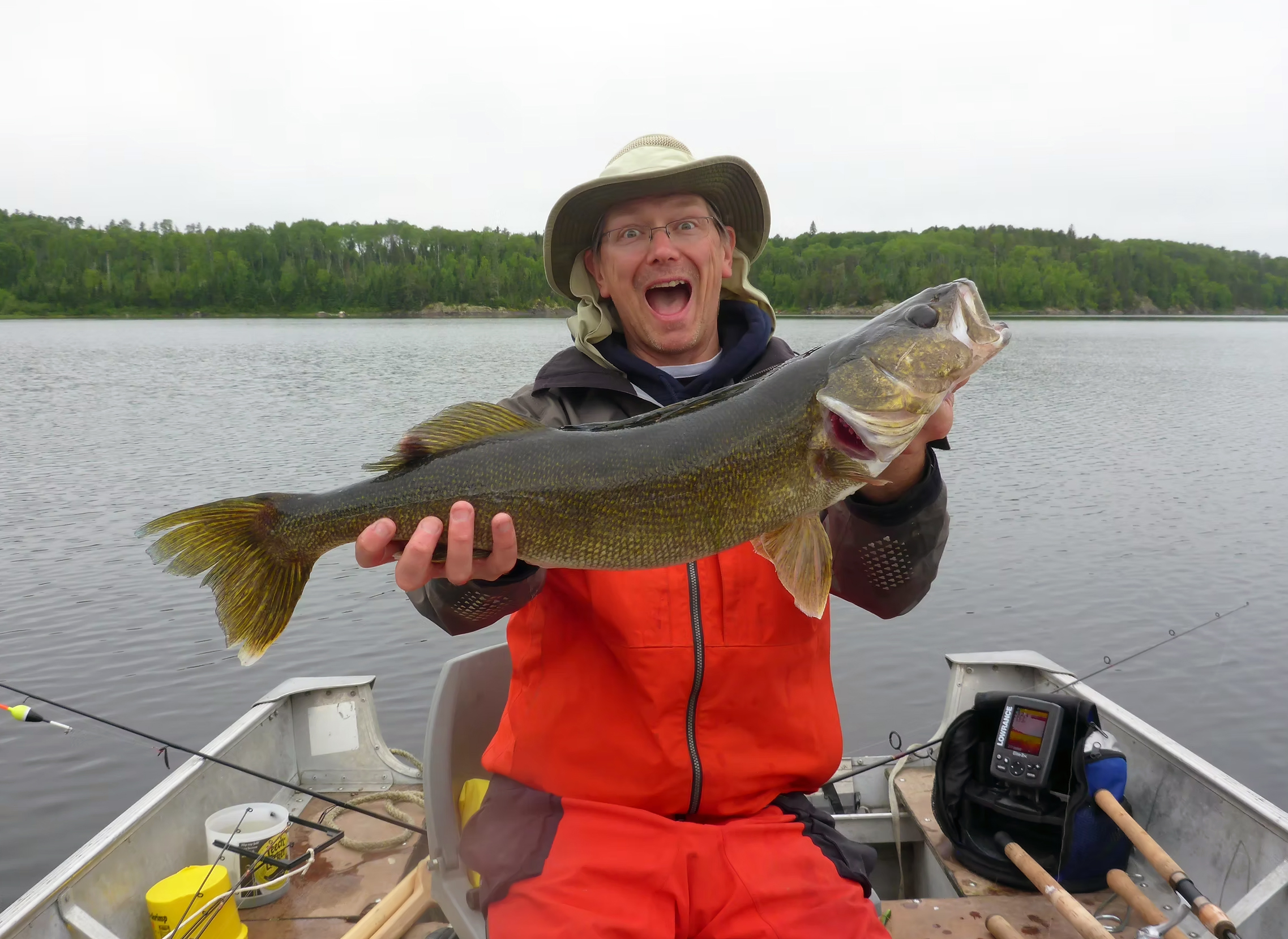 Jones Lake walleye fishing with Gateway Outfitters