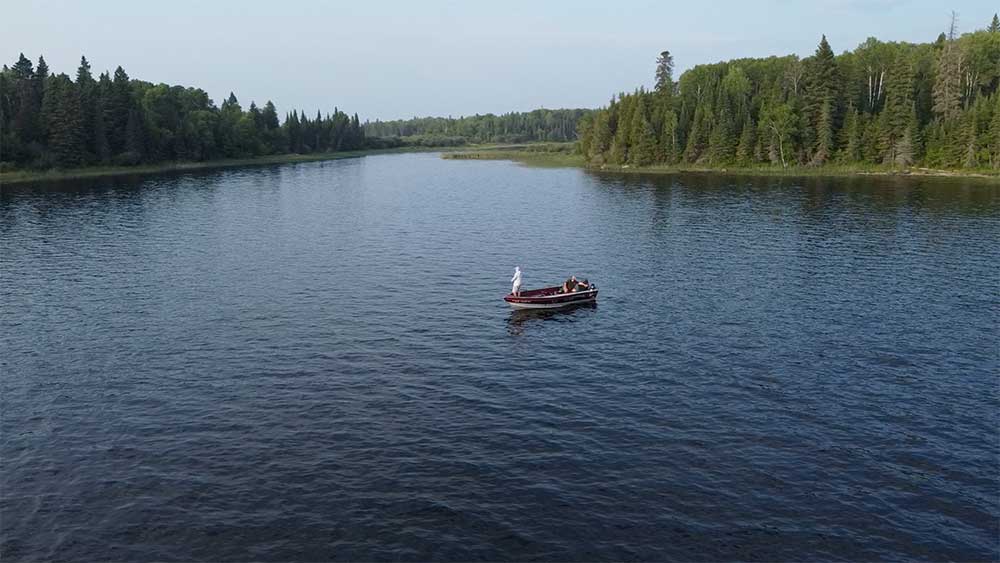 boat on a lake