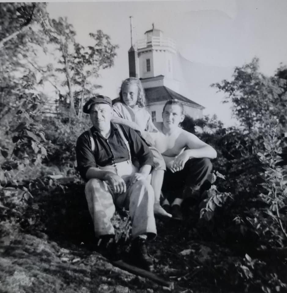 Porphyry Island Lighthouse - Charles Charleen Brian LH Portait