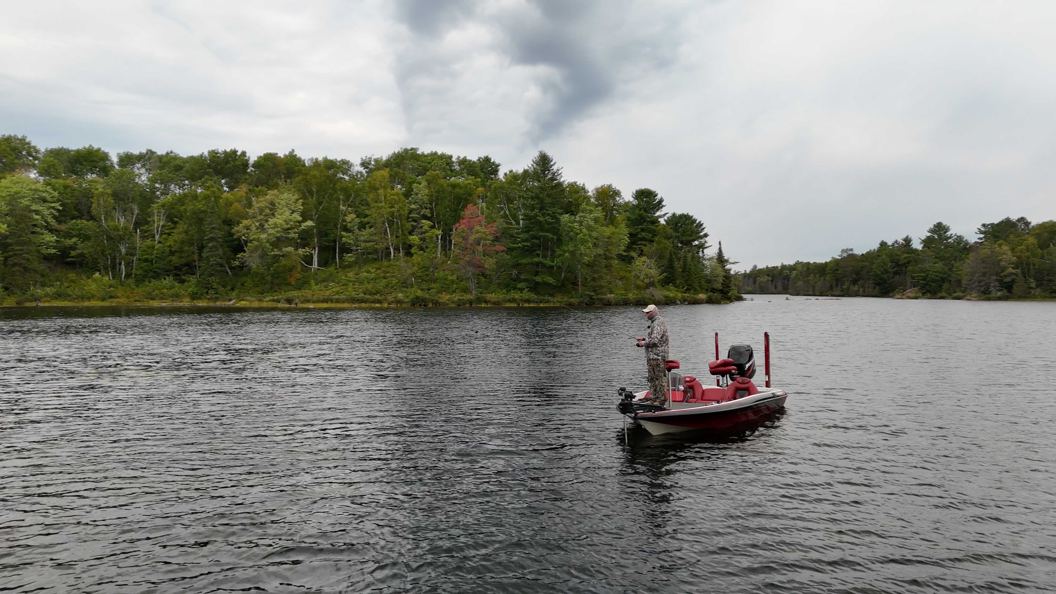 angler fishing from boat