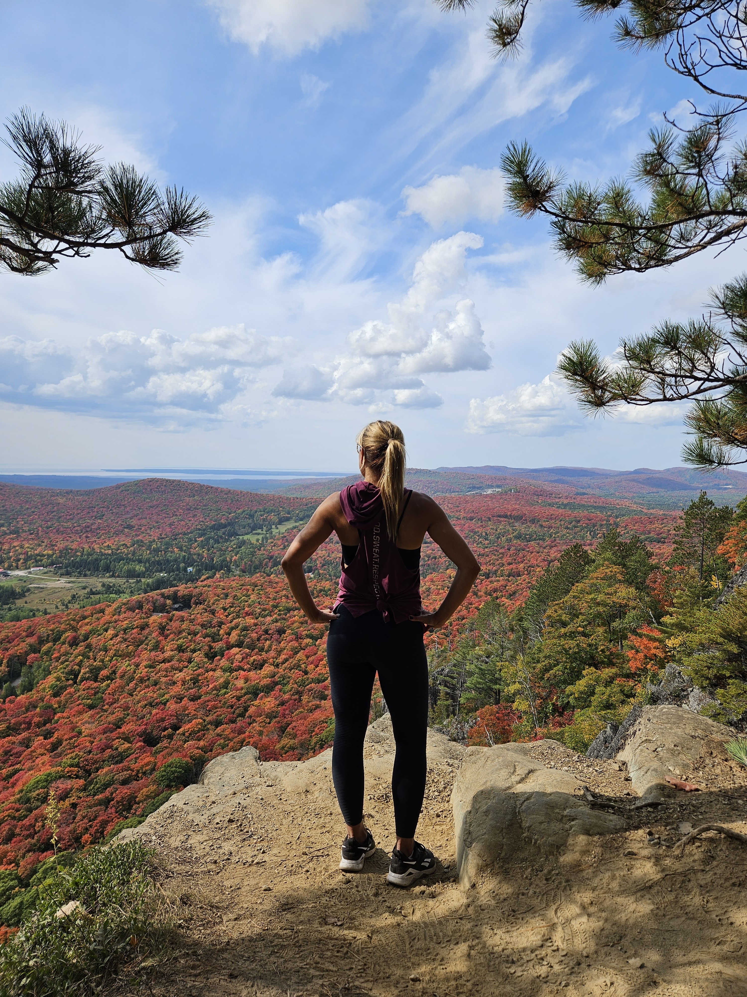 Person standing at lookout over Robinson Cliffs - Photo by Nadine Robinson