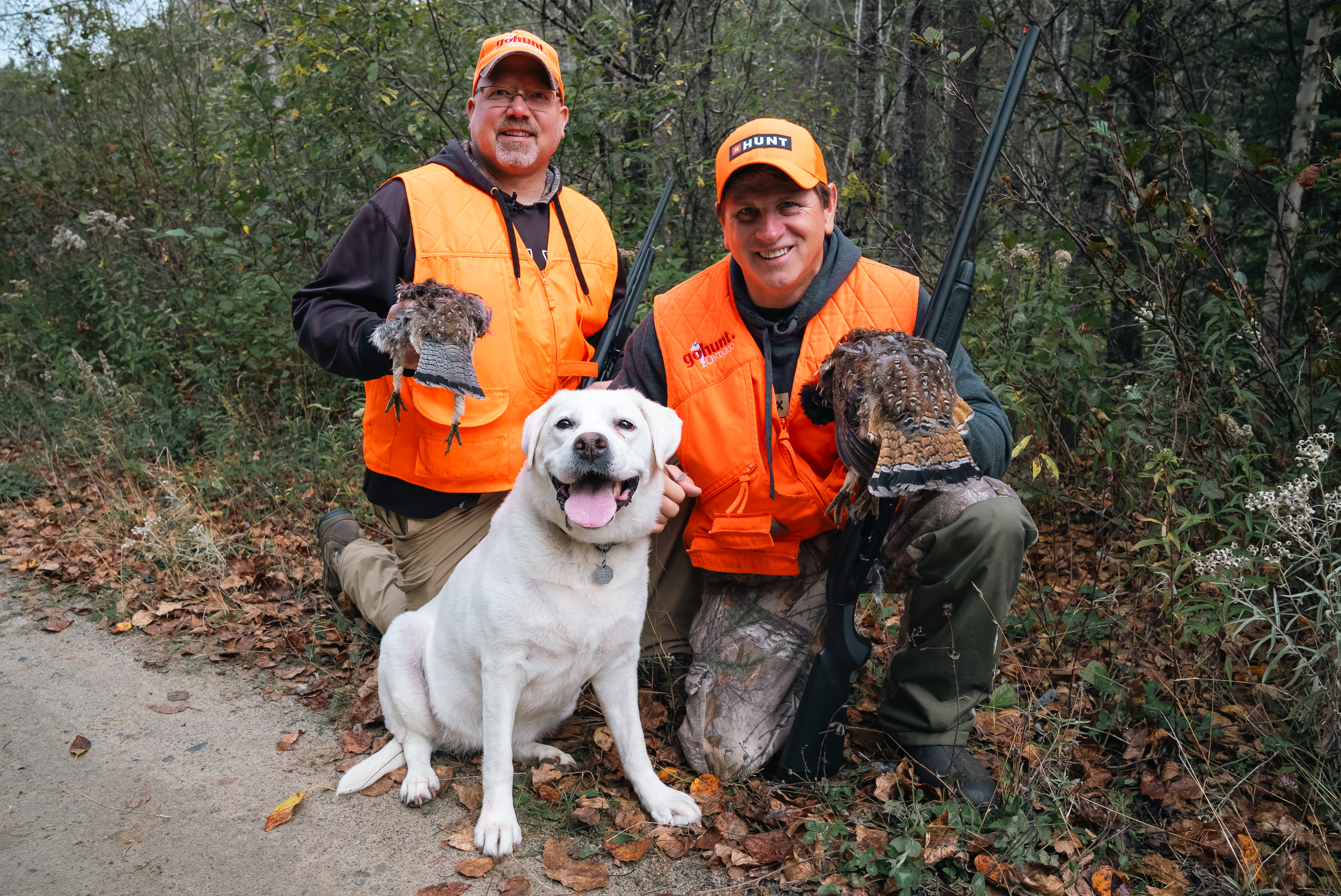Grouse hunting at Lumberjack Lodge in in Ontario, Canada.