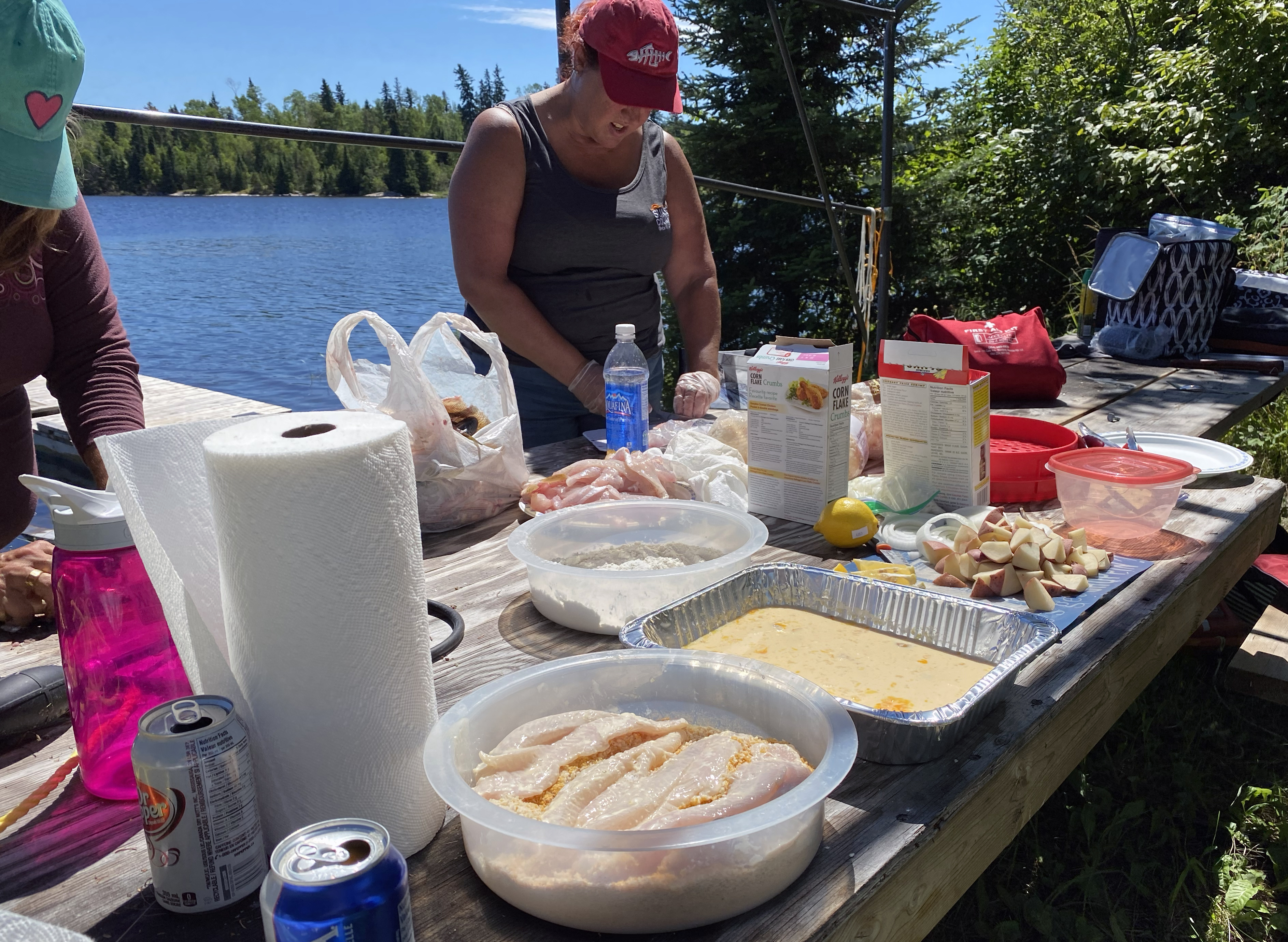Shore lunch at Zizania Lake