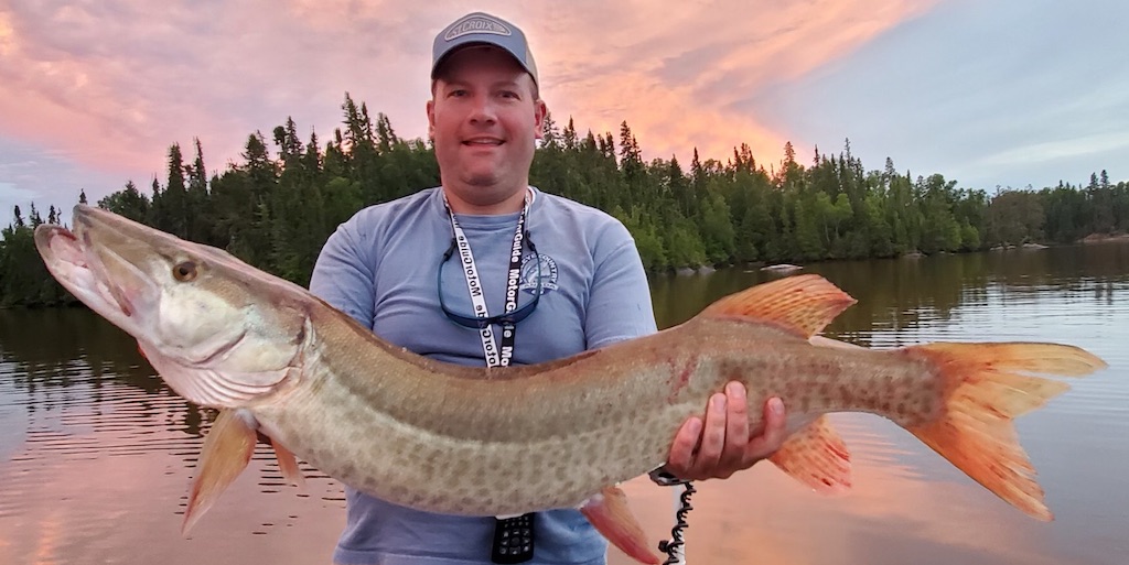 muskie fishing on Wabigoon lake at Merkel's Camp