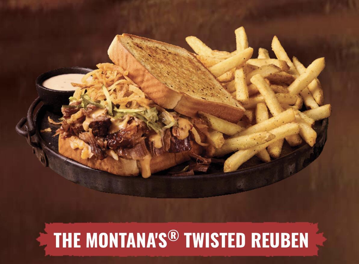 Montana's Reuben Sandwich and fries