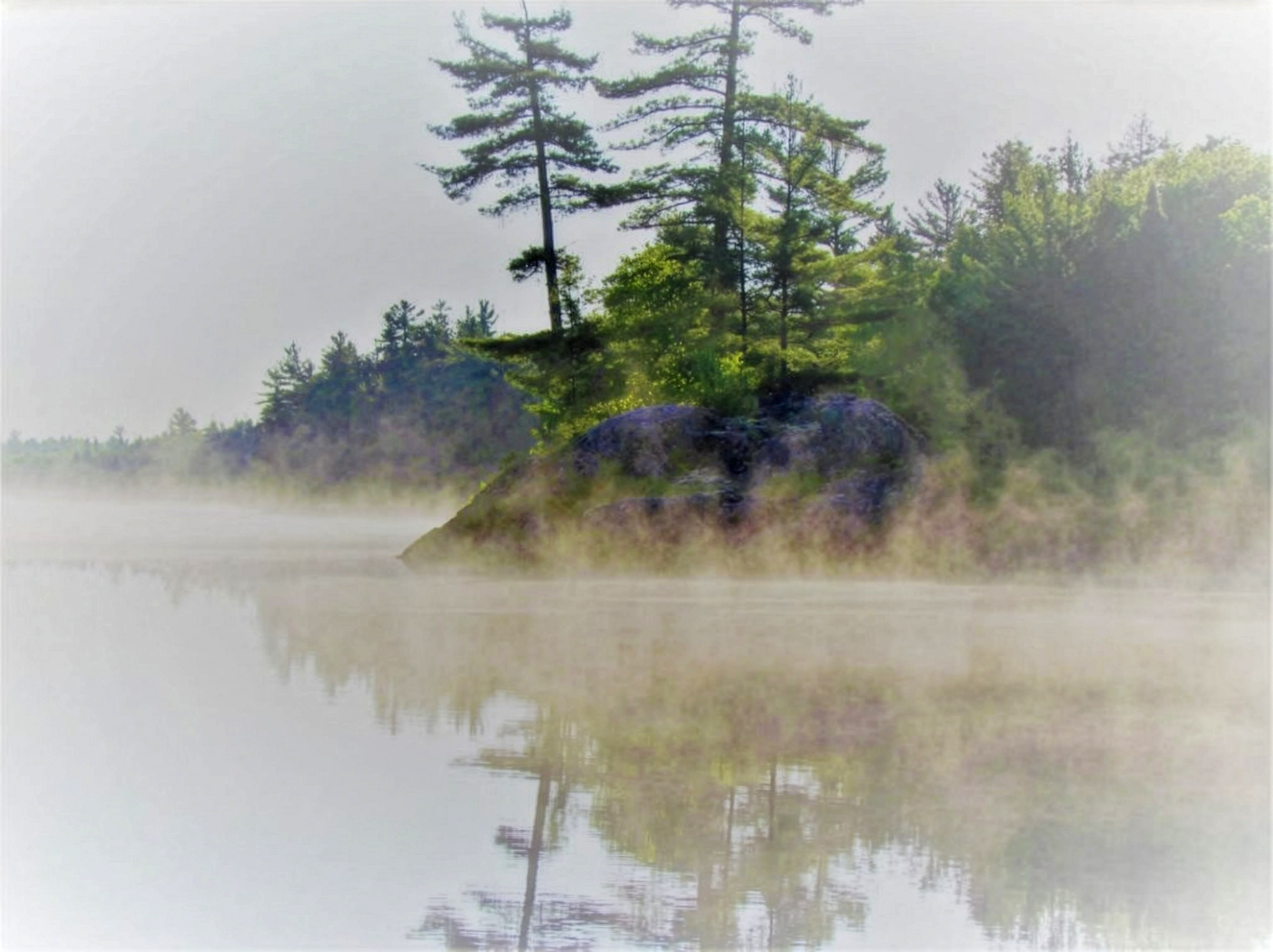 avalon eco resort view from  dock at cabins 3 and 4
