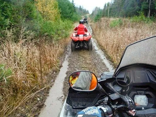 ATVs on trails at Lake Herridge Lodge Ontario