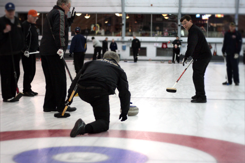 a team curling at the North Bay Granite Club. 