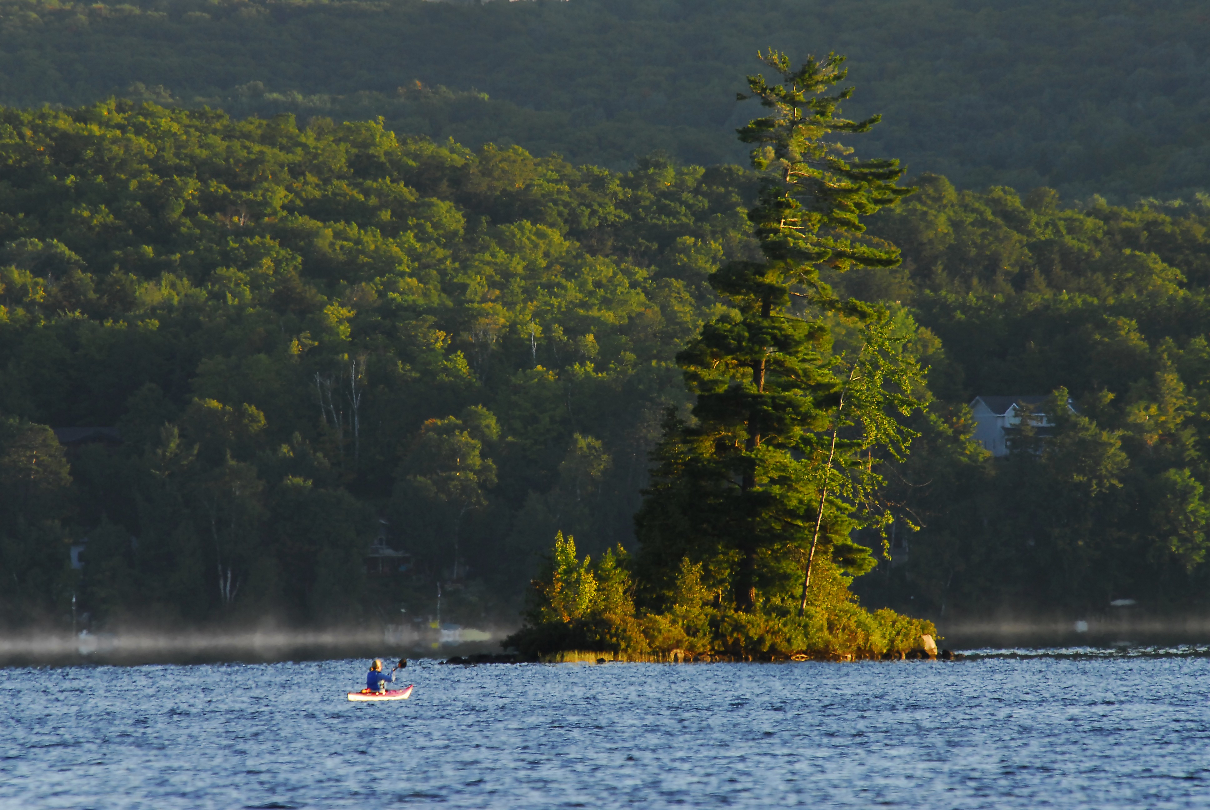 Kayaking on Trout Lake in North Bay