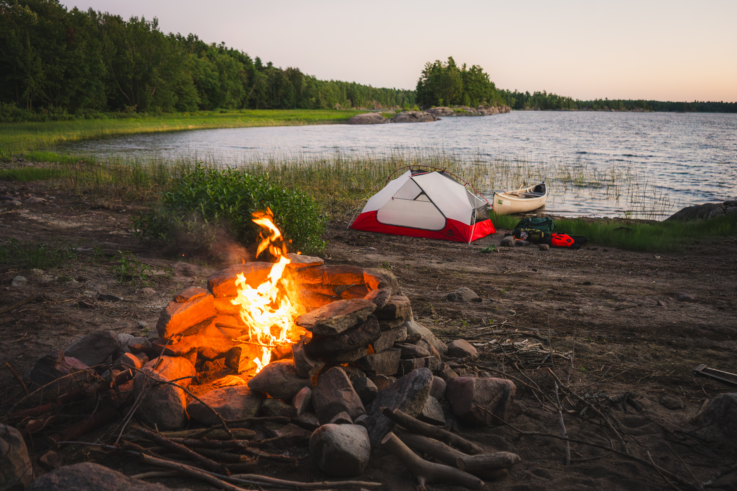 Beach landing campsite in the Eastern Outlet