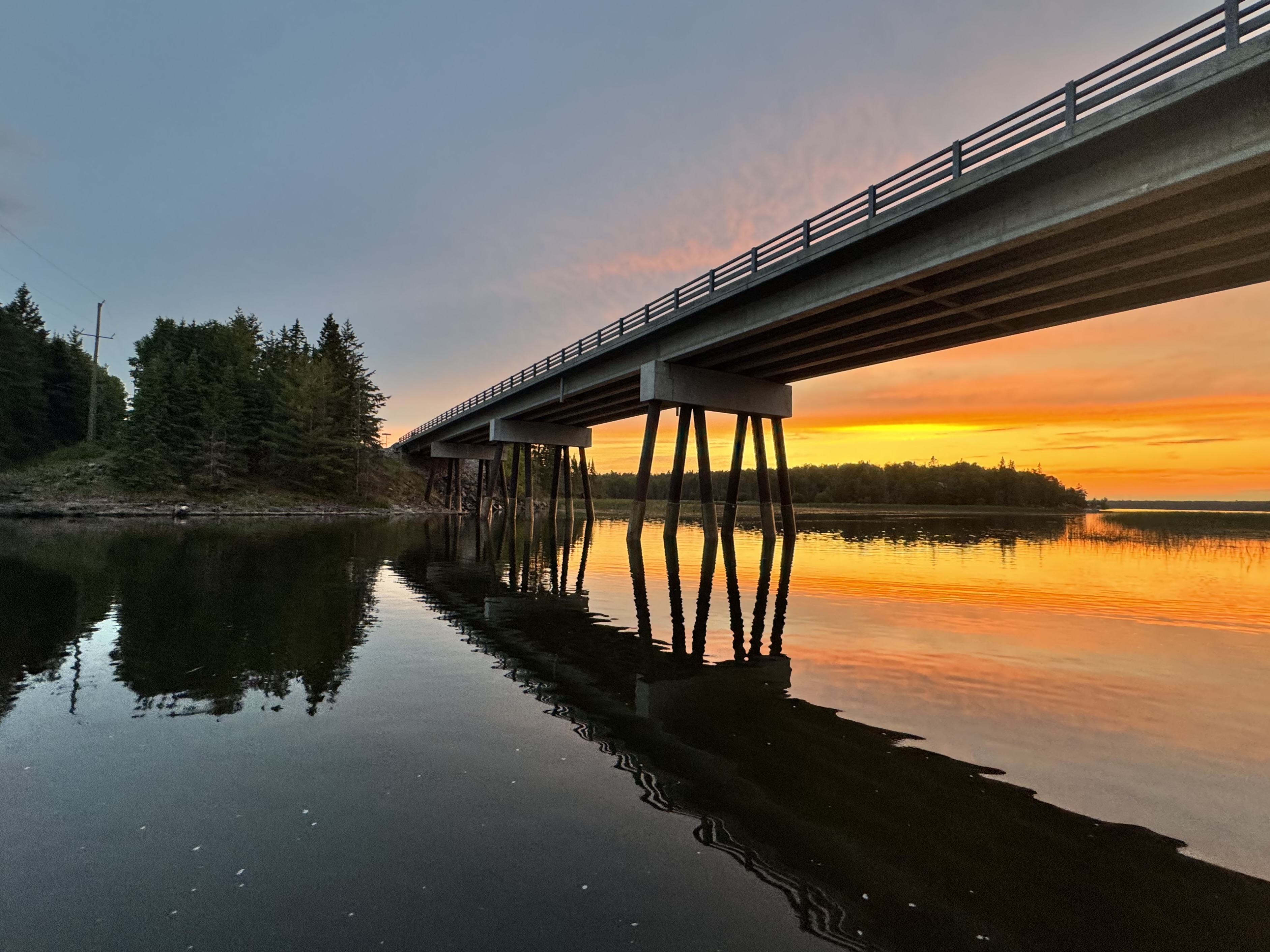 Sunset over Reed Narrows on Lake of the Woods.