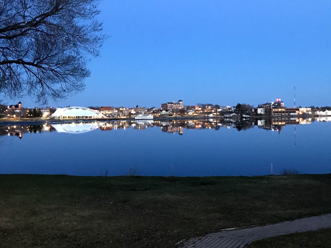 The beautiful Kenora waterfront on Lake of the Woods.