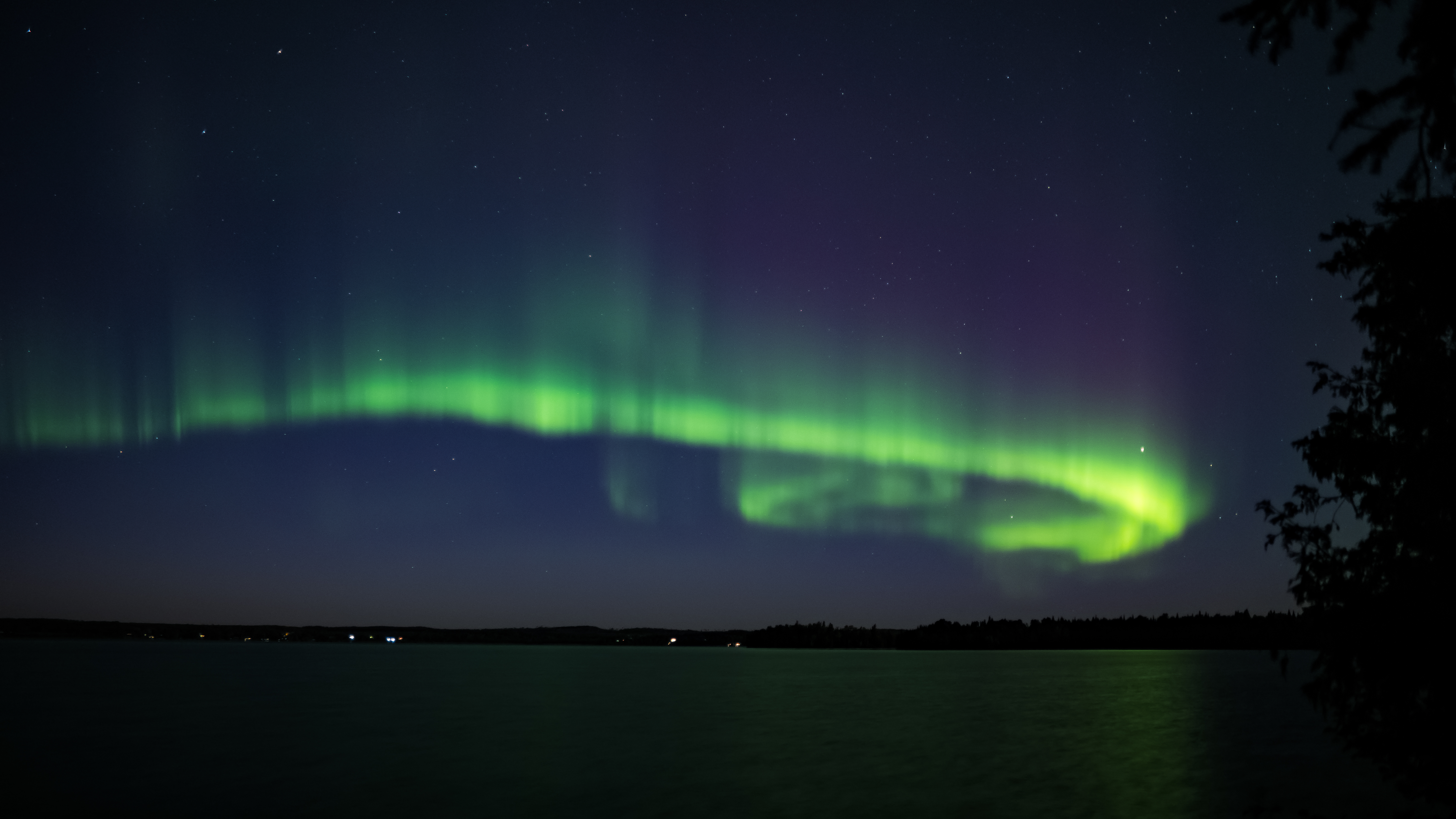 Northern lights at Aaron Provincial Park.