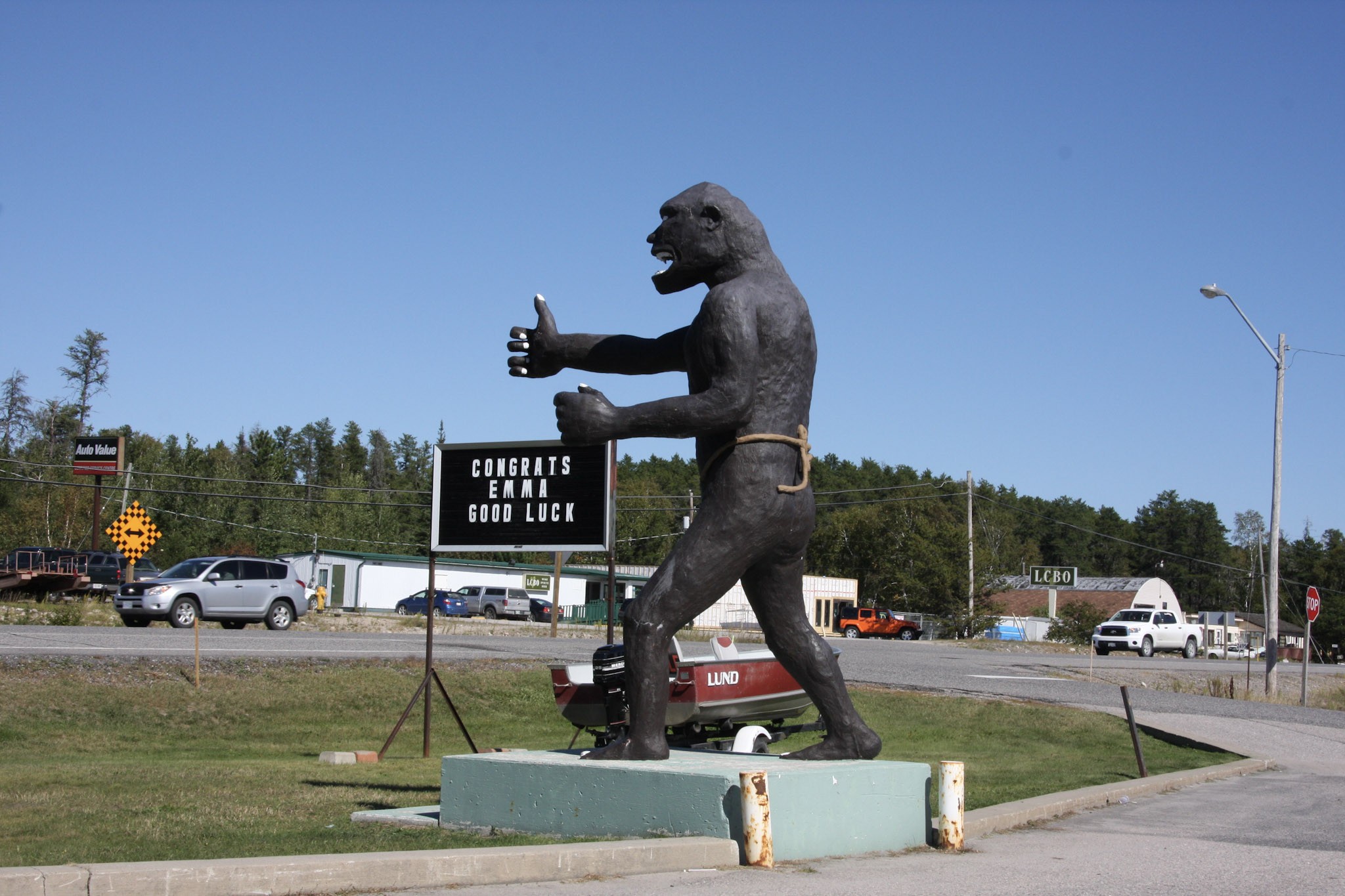 The Sasquatch roadside attraction in Vermilion bay, Ontario.