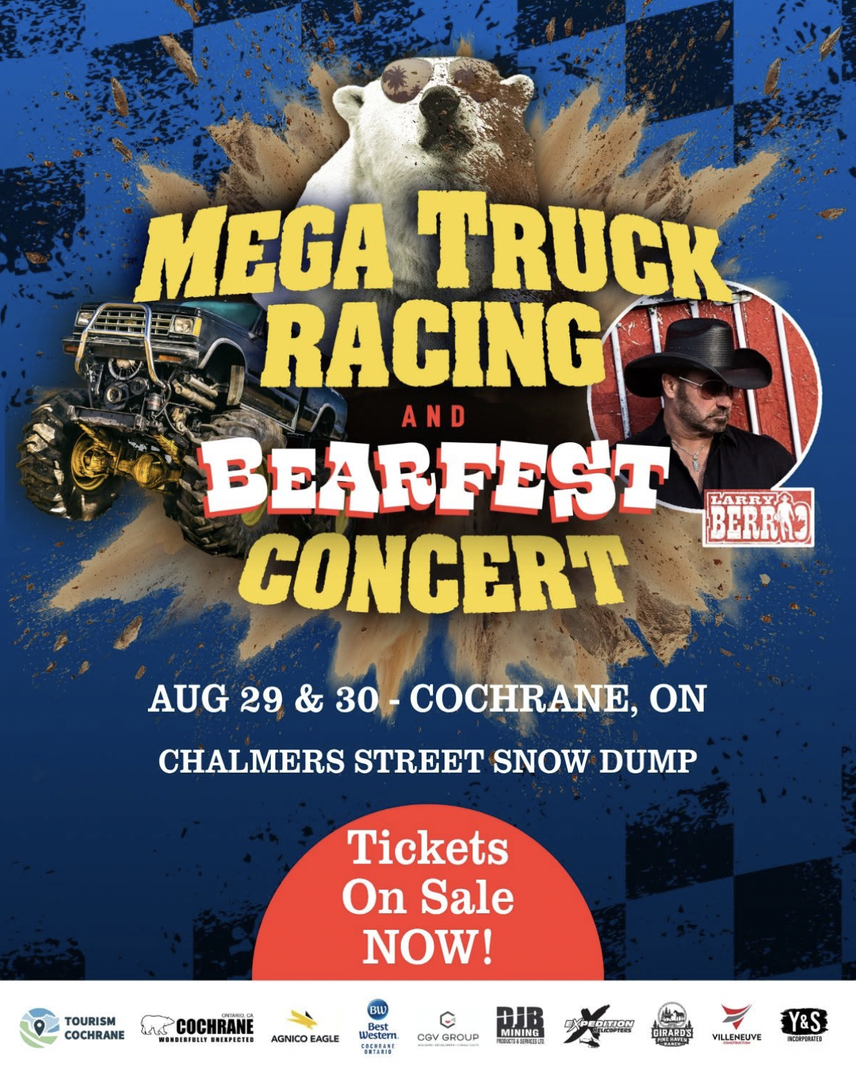 Poster for Mega Truck Racing and Bearfest Concert