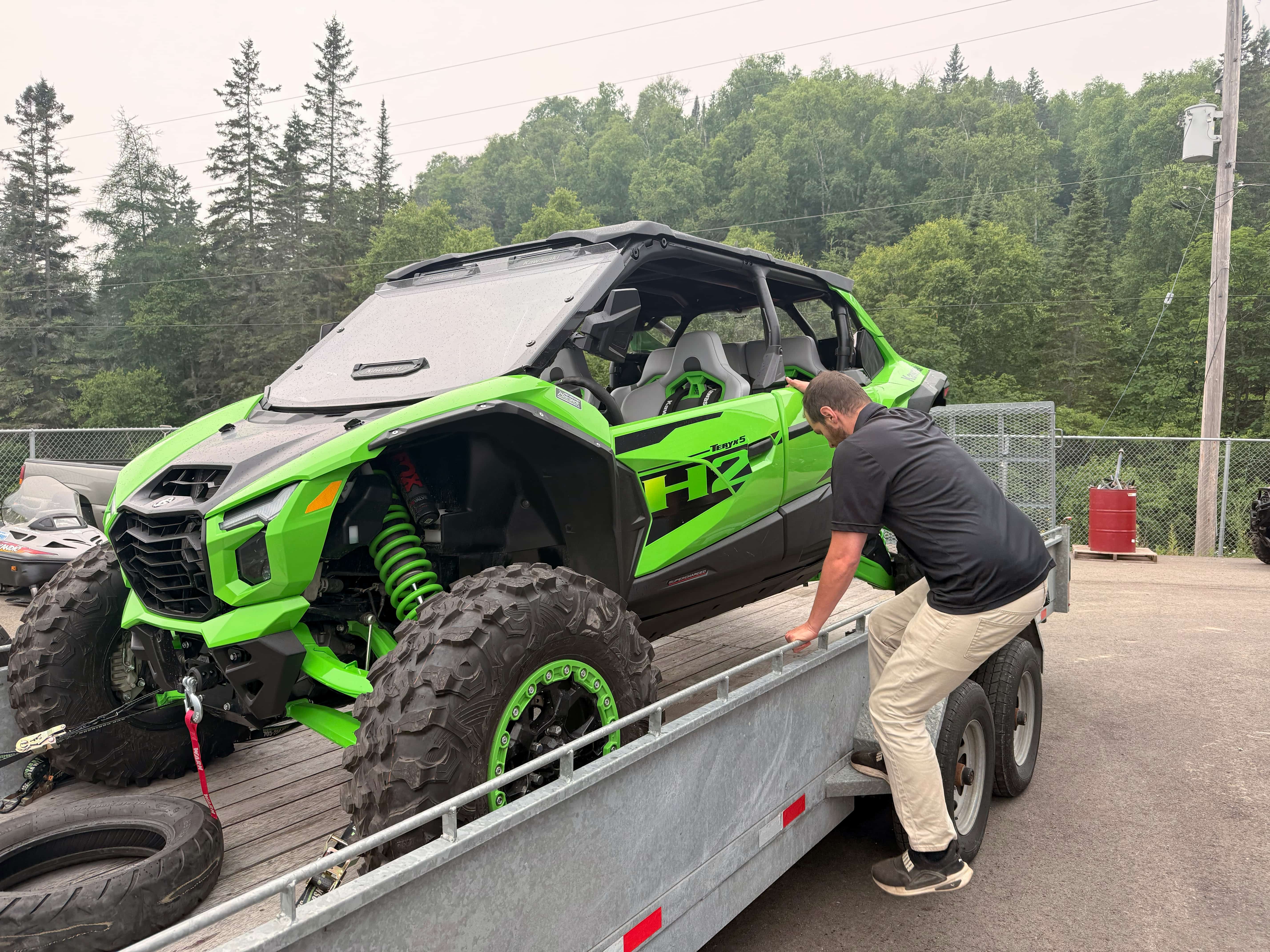 green kawasaki H2 on trailer at Manitouwadge ATV Jamboree.jpg