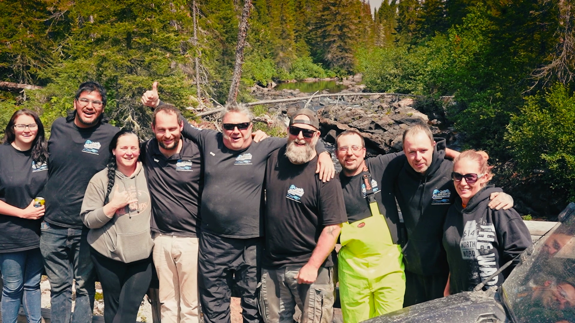 atvers gathered together at Manitouwadge ATV Jamboree