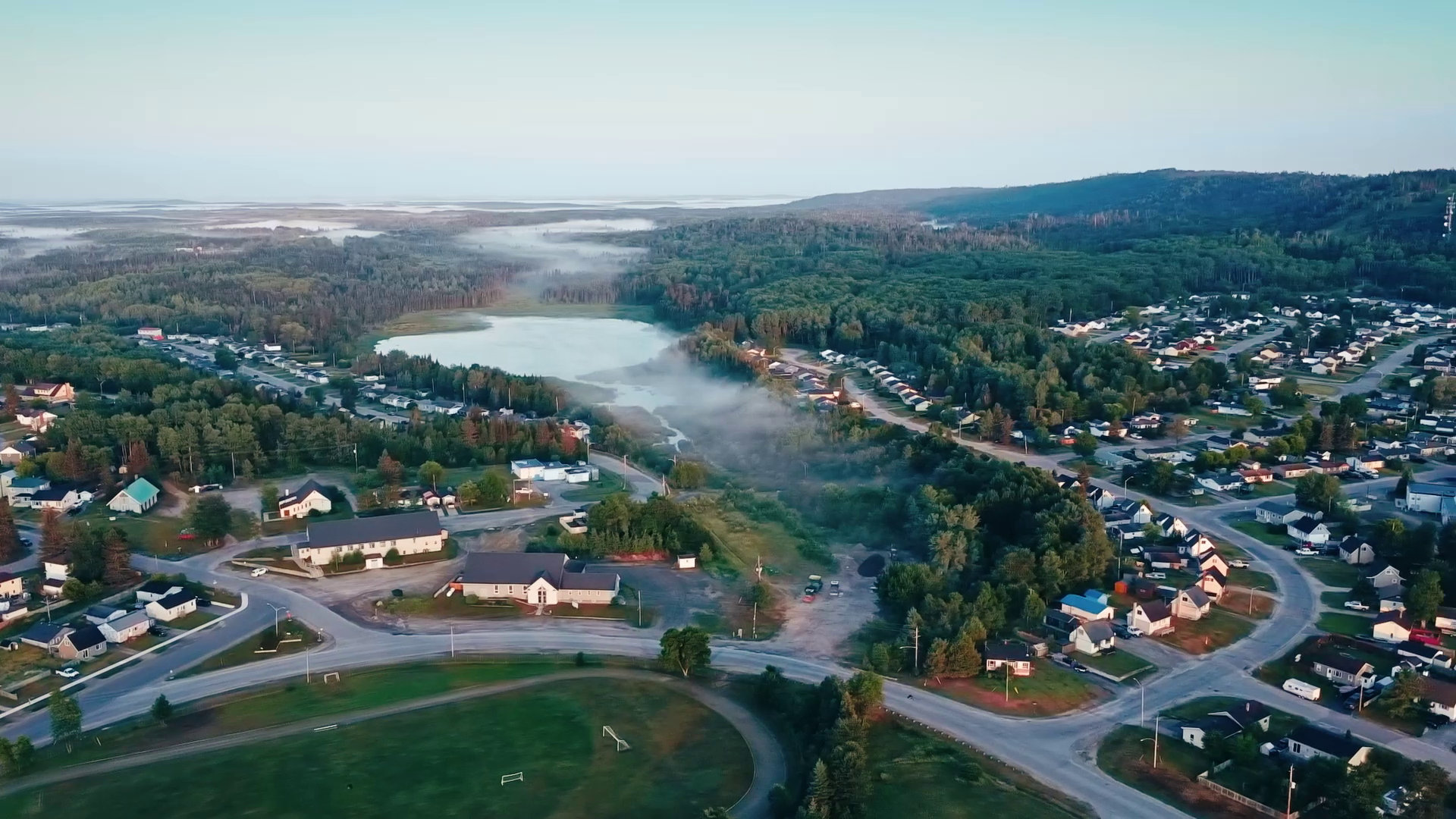 Manitouwadge Ontario aerial shot