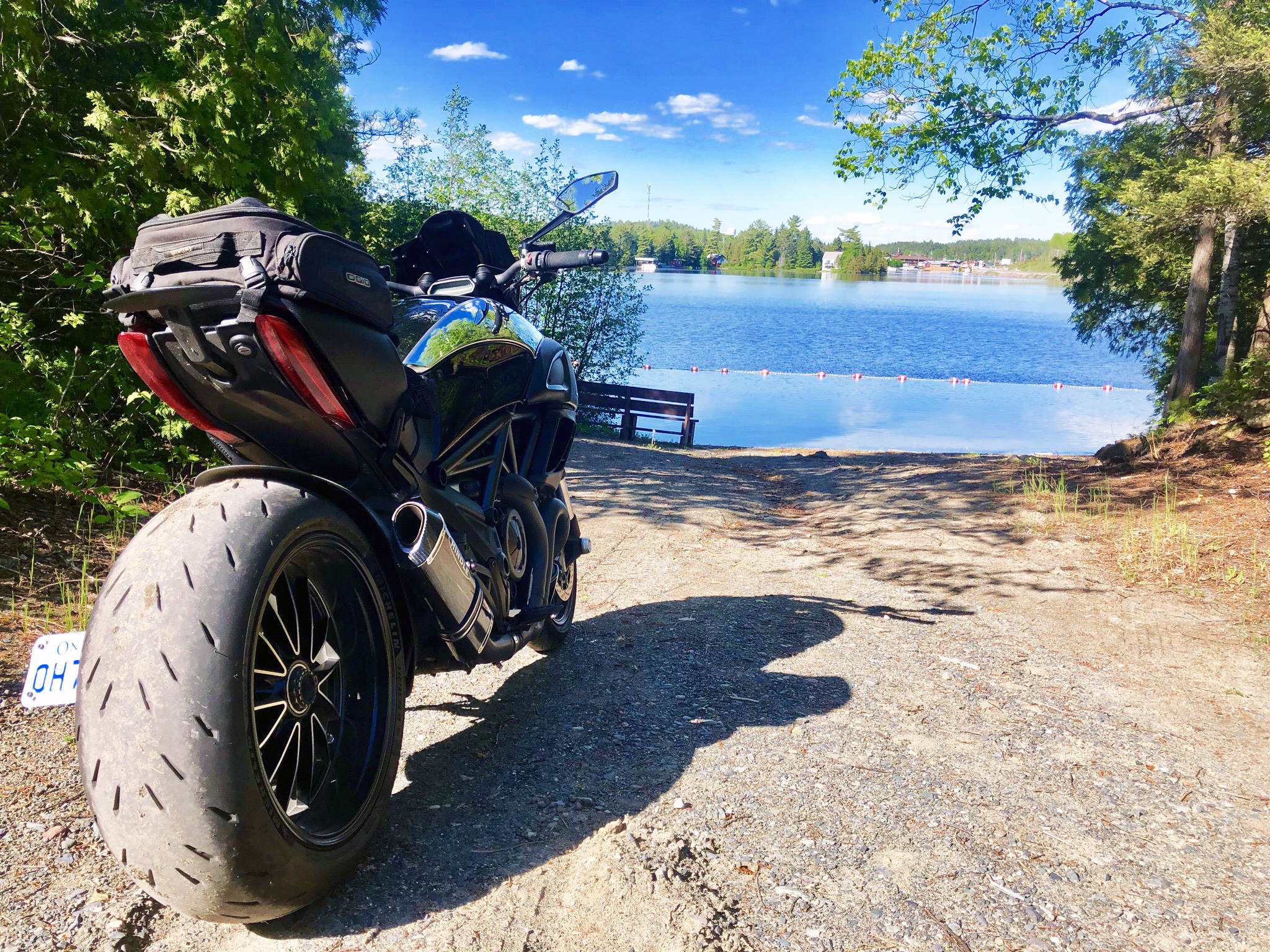 Motorcycle Camping in Ontario Parks - Plenty of opportunities to stop for a swim at one of the many beaches IMG_0485.jpg