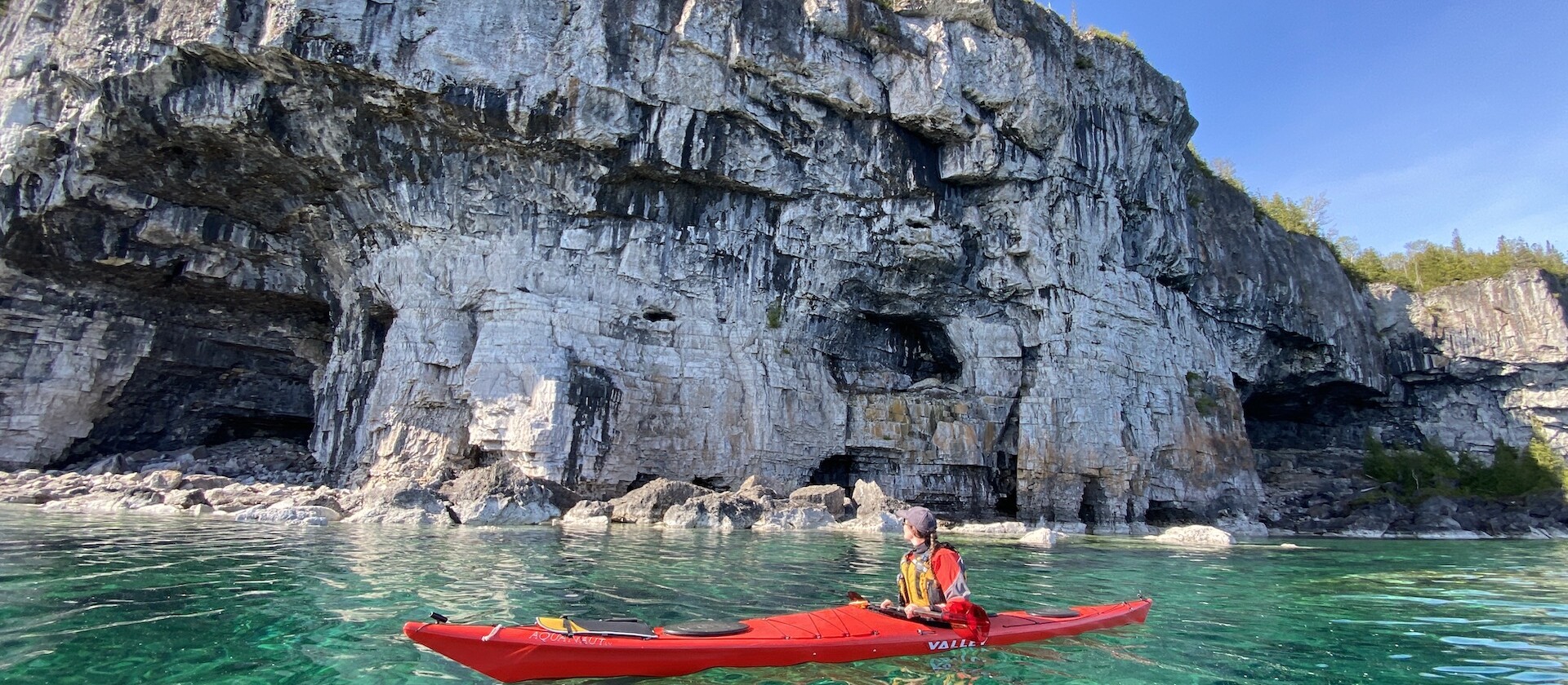 Ontario's Blue Lake Provincial Park has enchanting crystal clear blue water