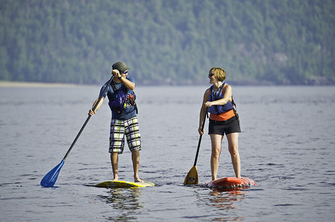 stand up paddling naturally superior adventures wawa