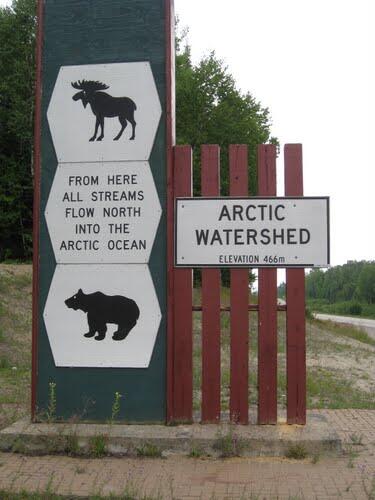 arctic watershed marker hwy 129