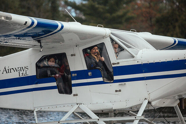 georgian bay airways plane with riders