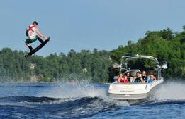 Wakeboard Jump at Wake Board School in Minett on Lake Rosseau