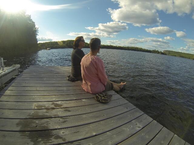 sitting by dock